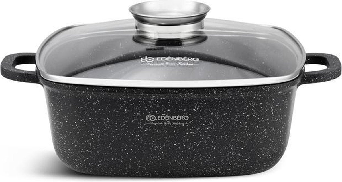 Edënbërg Stonetec Line - Luxe Aluminium Kookpan/Braadpan met Deksel - 2