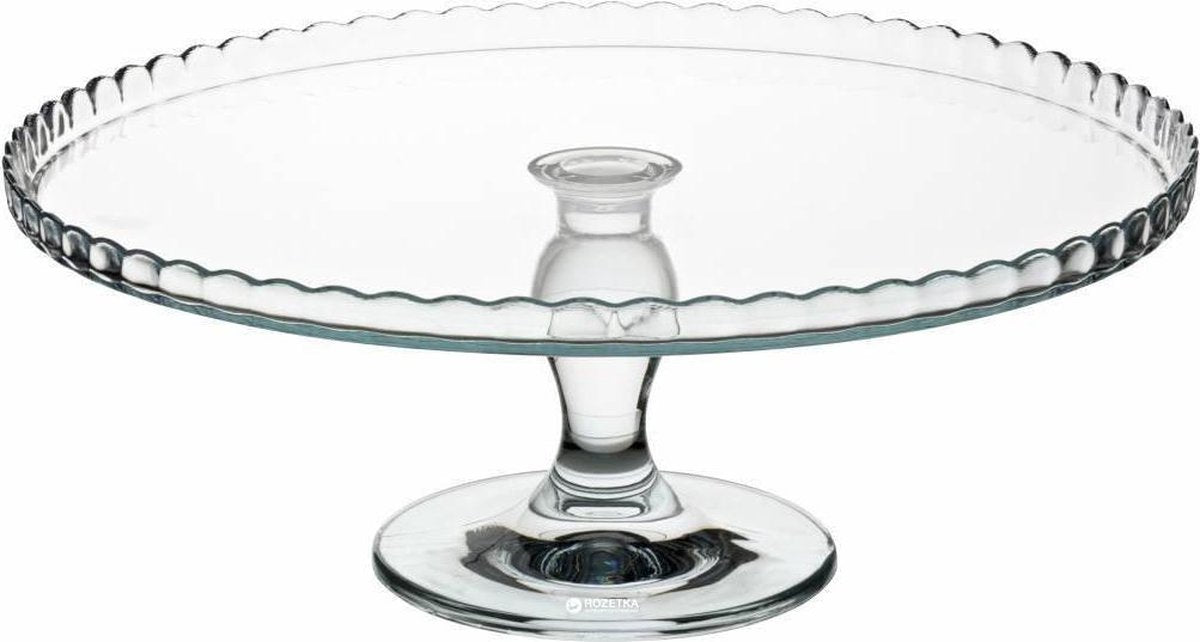 Pasabahce Taartplateau - Op transparant Voet -Glas - 32cm -
