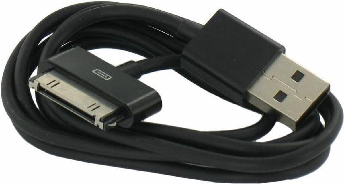 Mobiparts 30-Pin USB kabel Zwart voor iPhone / iPod / iPad