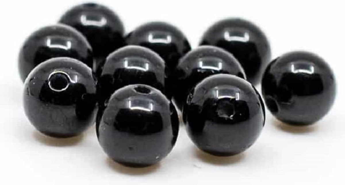 Edelsteen Losse Kralen Zwarte Toermalijn – 10 stuks (4 mm)