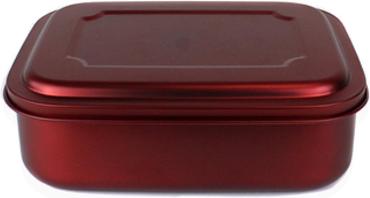 RVS Lunchbox rood 1 liter