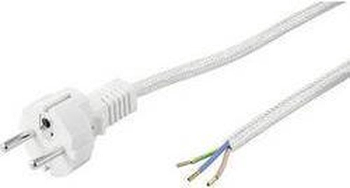 Basetech 611998 Aansluitkabel Stroom Wit