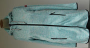 Nordberg dames vest lang Nora turquoise gemeleerd - maat S