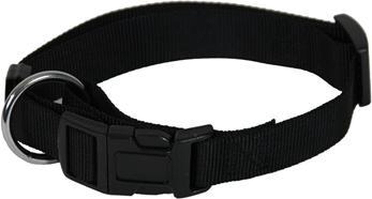 Martin sellier halsband basic nylon zwart - 25 mmx45-65 cm - 1 stuks