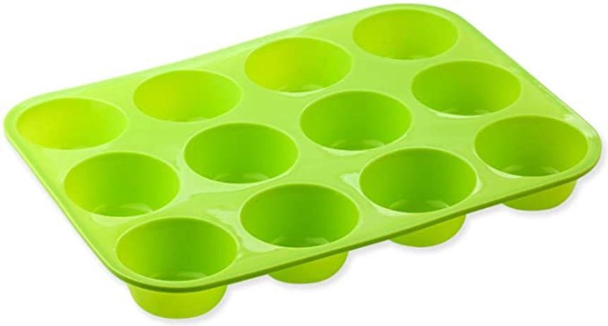 ZijTak - bakvorm  - cupcake vorm - 12 stuks - silicone - muffinbakvorm - muffin - gratis verzending - groen