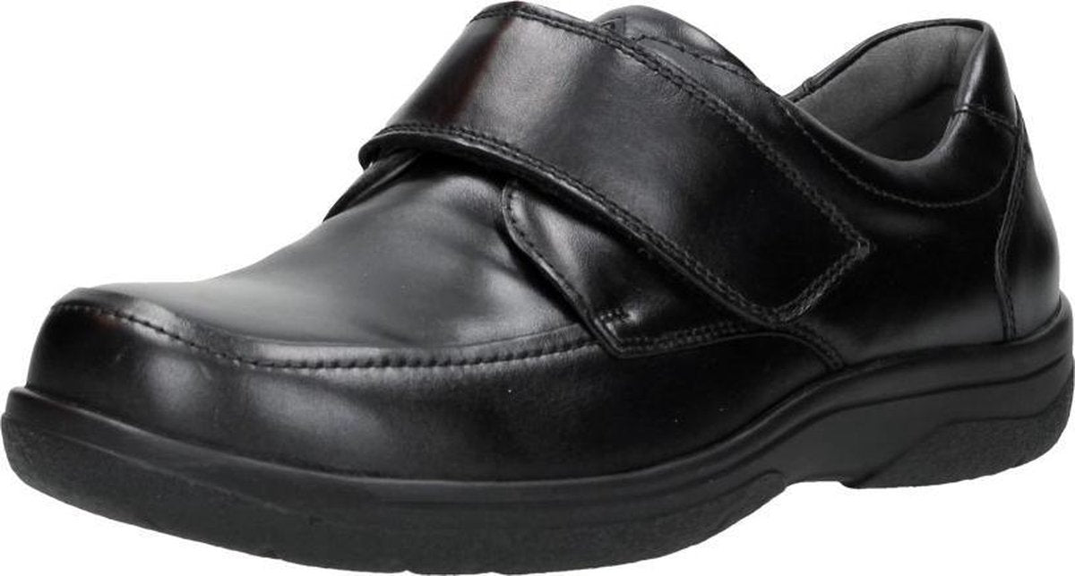 Waldläufer Heren Klittenbandschoen 63301-001 Zwart - Ken Wijdte K - Maat 8½