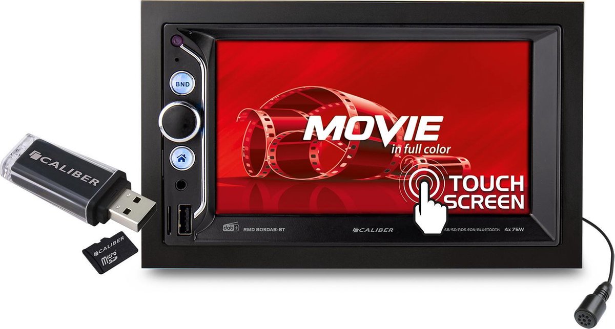 Caliber RMD803DAB-BT - Autoradio dubbeldin met DAB+