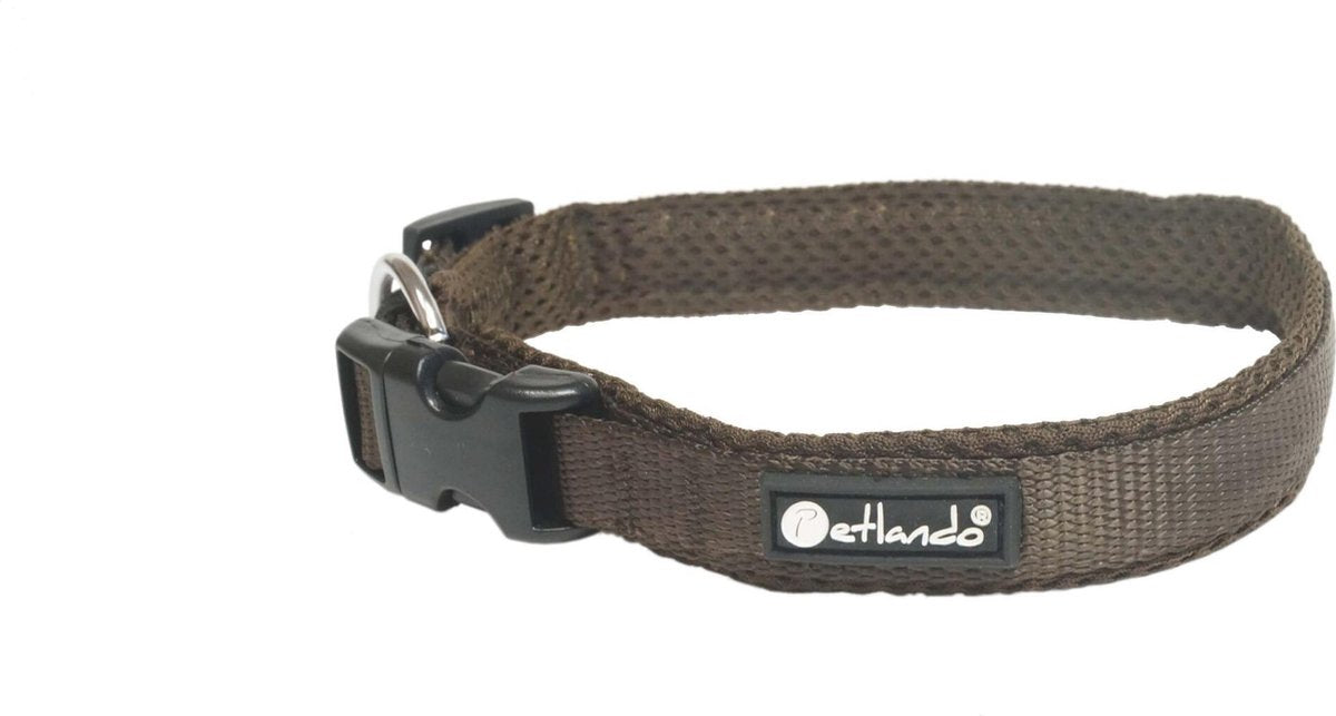 Hondenhalsband Petlando Mesh Collar M Mokka 45-50cm