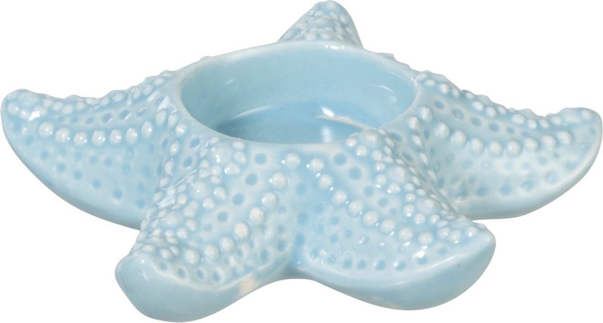 J-Line Kaarshouder Ster Porselein Blauw