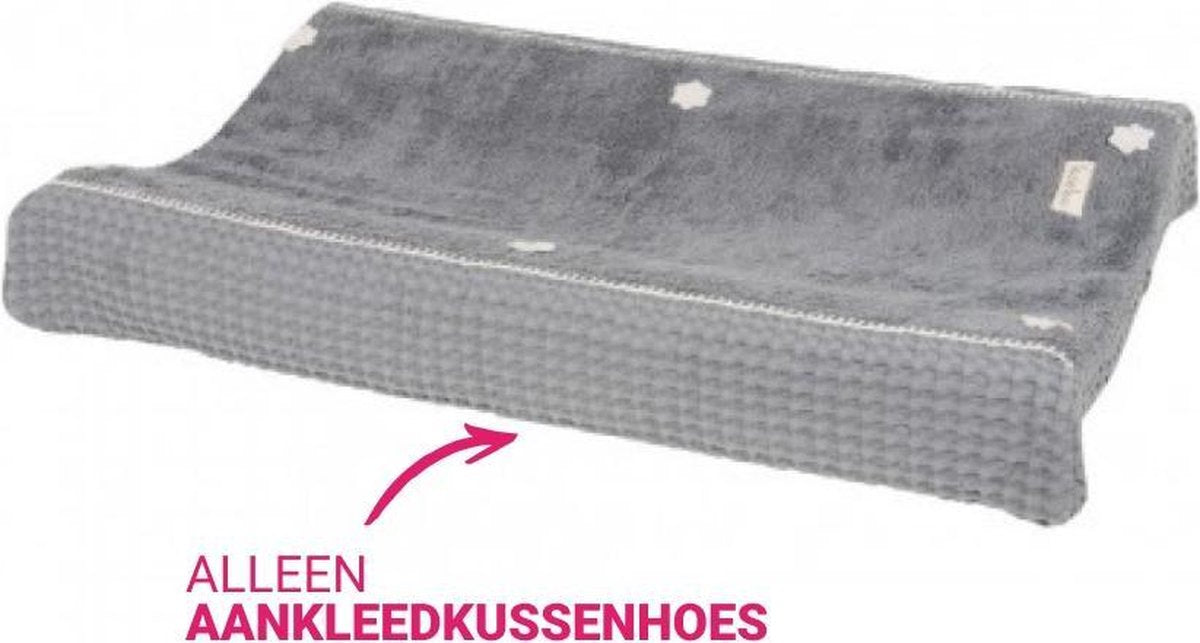 Koeka Aankleedkussenhoes wafel Amsterdam - steel grey 45x73cm