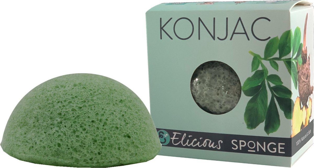 Elicious Konjac gezichtsspons met groene thee