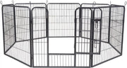 Puppyren 8 delig Zwart Gecoat 640/80cm Hoog