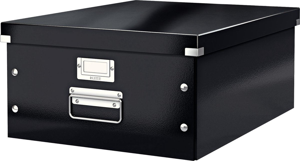 Leitz  Click & Store  WOW Opbergdoos Met Deksel Voor A3 Formaat - Opbergbox Met Handvatten En Labelhouder - Gemaakt Van Sterk