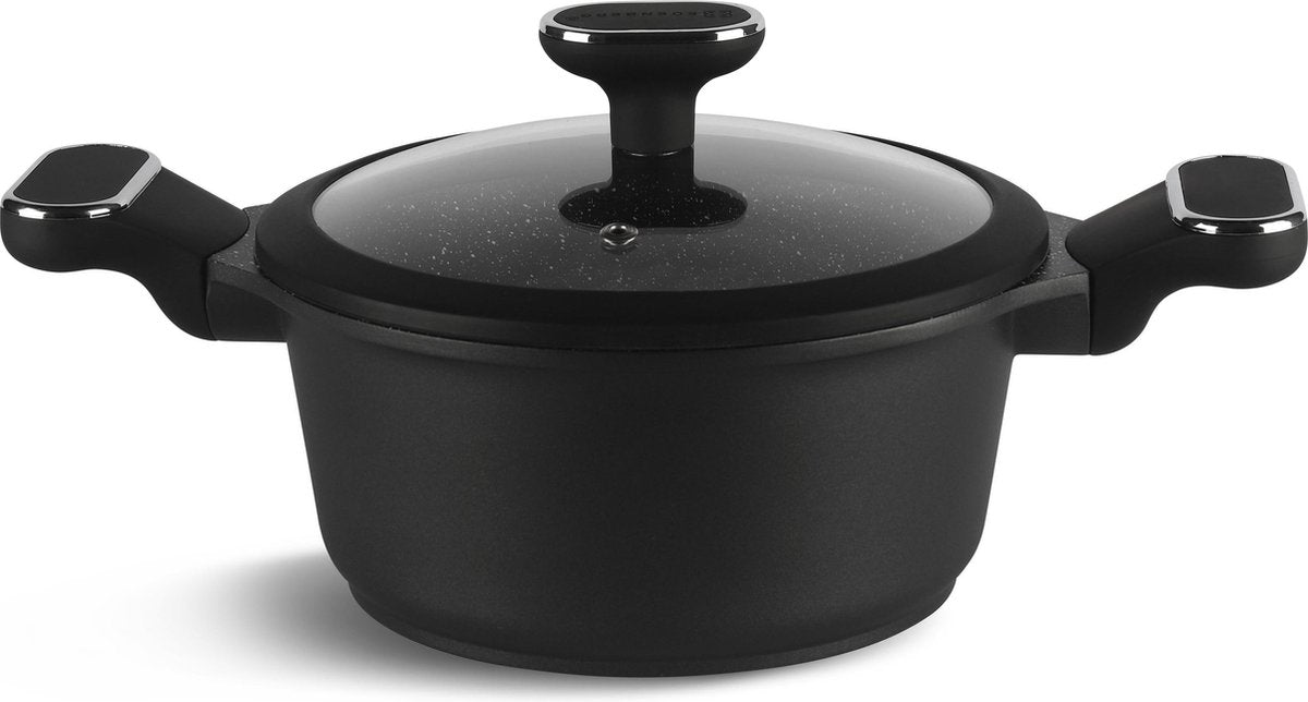 Edënbërg Black Line - Luxe Aluminium Kookpan met Deksel - Ø 20 cm