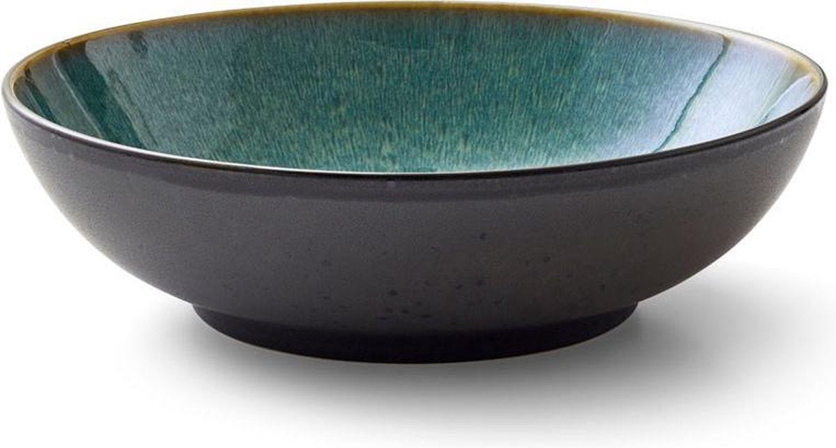 Bitz - Slakom groen / zwart - Diameter 24 cm - Hoogte 6 cm