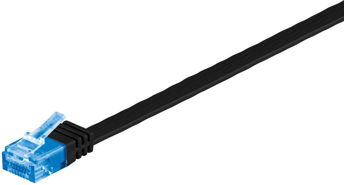 Wentronic CAT6A Netwerkkabel - RJ45 - Zwart - 0.5 m