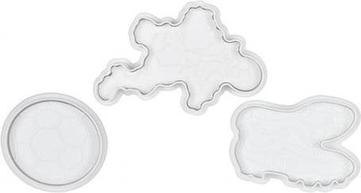 Plunger cutter set van 3 - voetbal - Städter