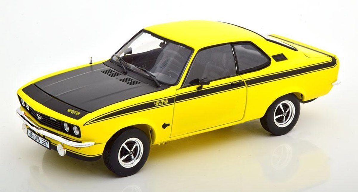 Opel Manta A GT/E 1975 Geel / Zwart 1-18 Norev Limited 1000 Pieces