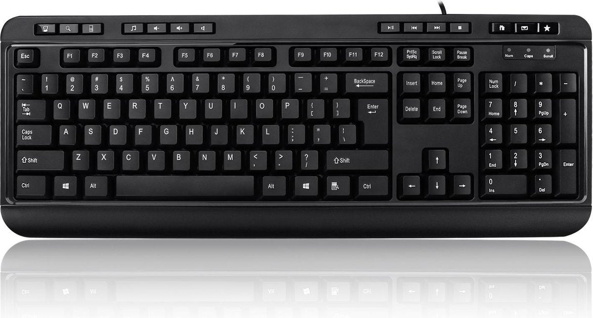 Adesso AKB-132HB toetsenbord USB QWERTY Amerikaans Engels Zwart