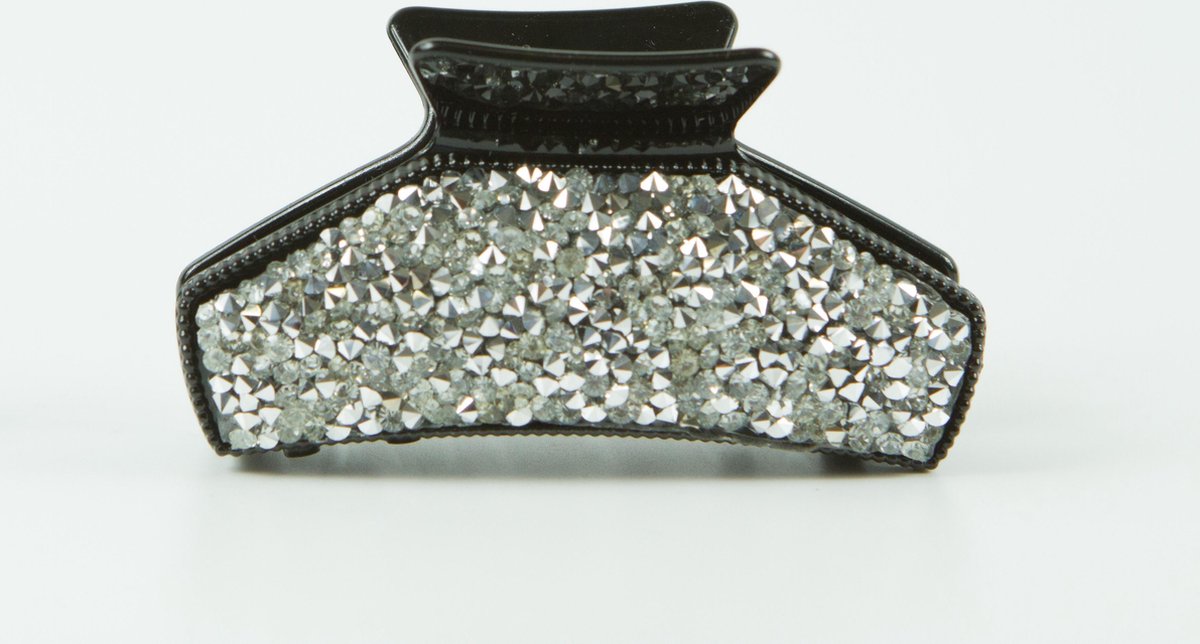 Haarklem hoog strass zilver