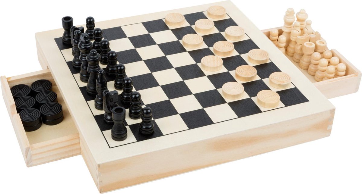 Small Foot Spellendoos 3-in-1 28 X 28 X 4 Cm Hout Naturel/zwart