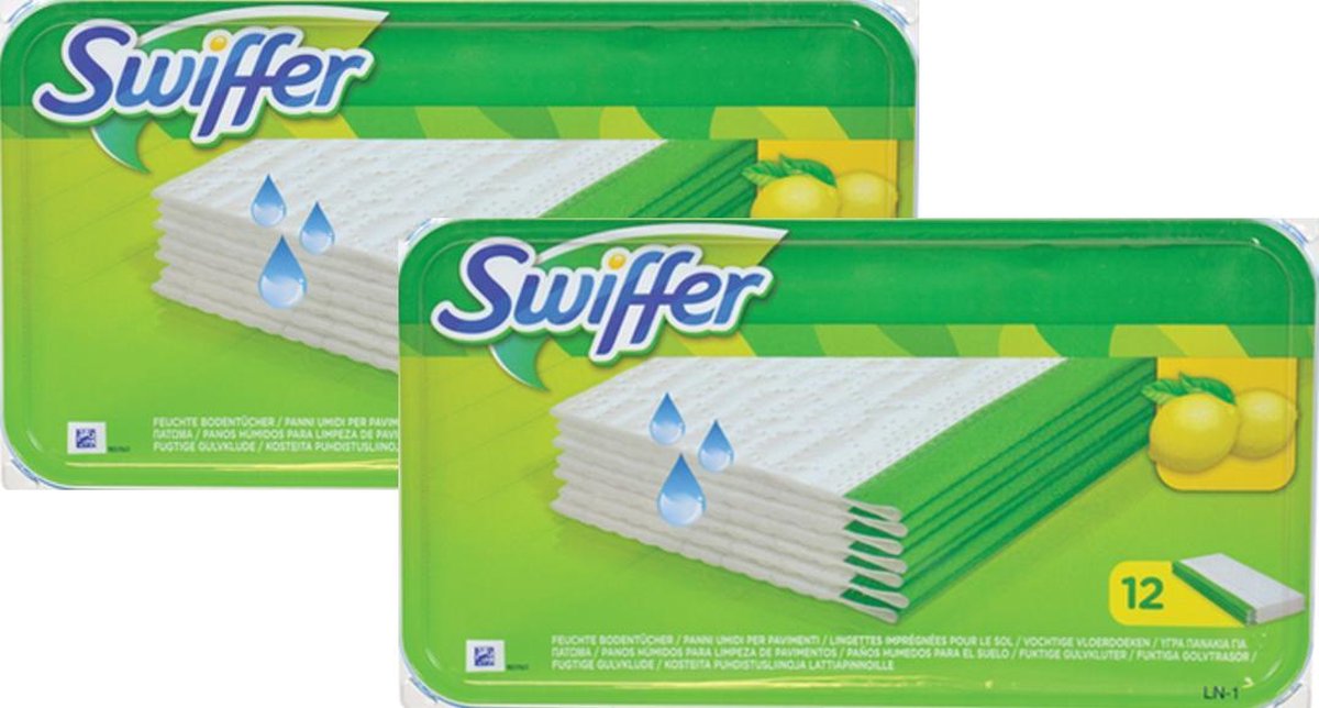 Swiffer Vochtige vloerdoekjes - 2 x 12 doekjes