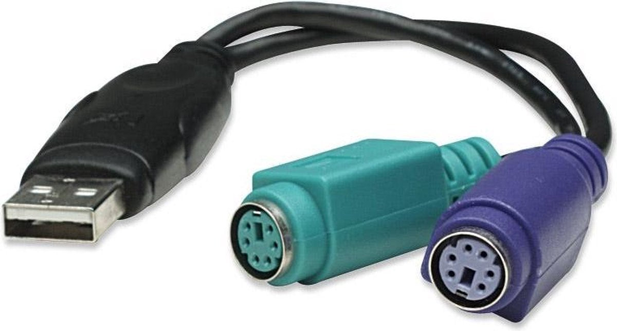 Manhattan kabeladapters/verloopstukjes Convertidor PS/2 a USB