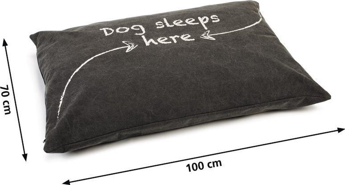 Beeztees Dorino - Hondenkussen - Antraciet - 100 x 70 cm
