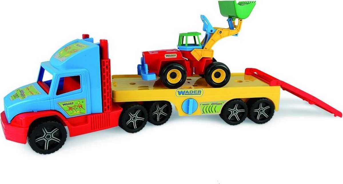 Wader Super Truck Oplegger met Graafmachine