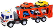 Gearbox Transporter Truck Met Geluid Oranje/wit 38 Cm