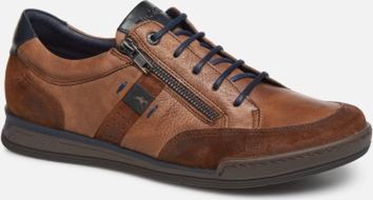 FLUCHOS Sportieve schoen met veter en ritssluiting cognac maat 41