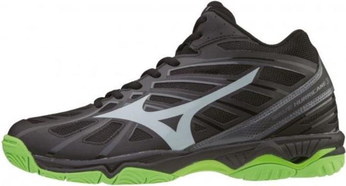 Mizuno Wave Hurricane 3 Mid - Zwart - maat 45