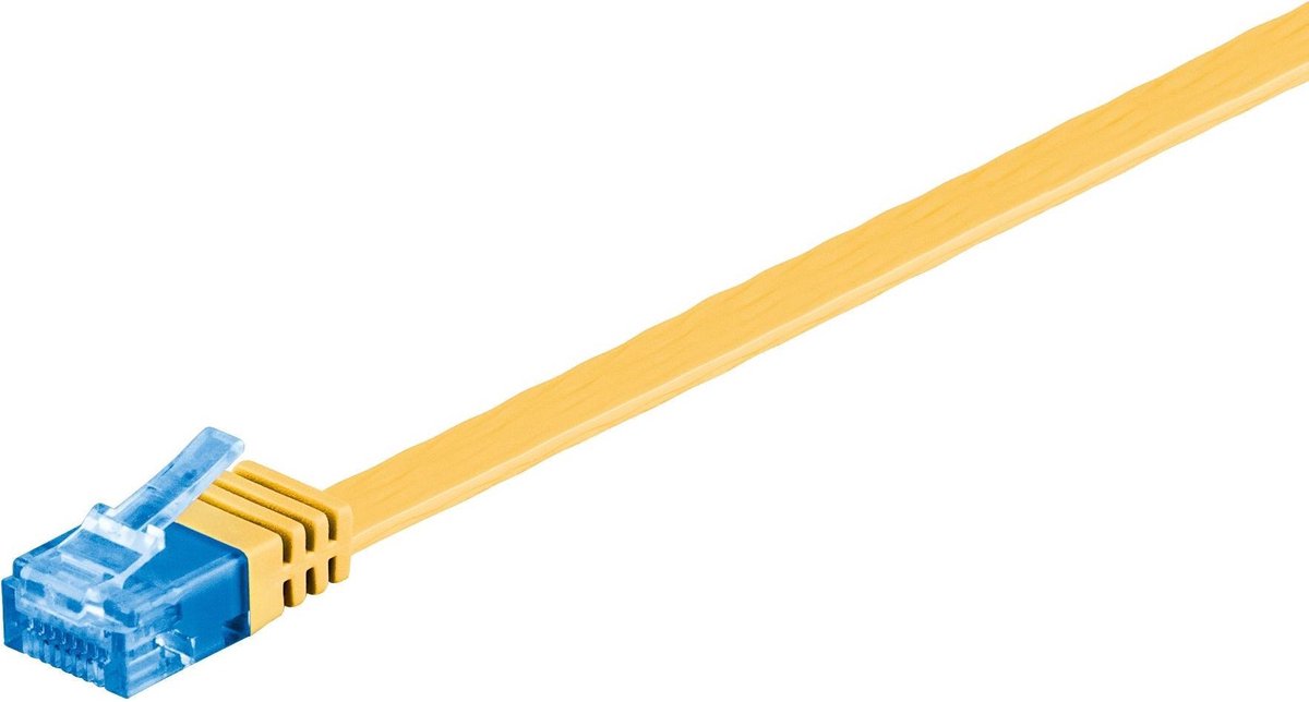 Wentronic CAT6A Netwerkkabel - RJ45 - Geel - 1 m