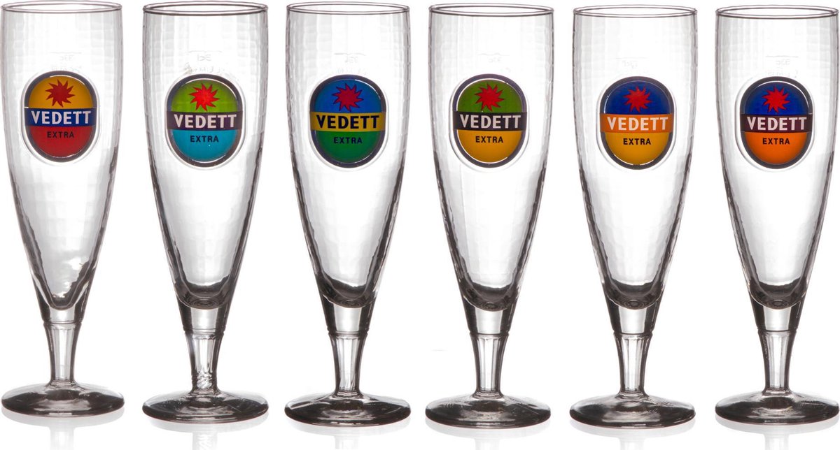 Vedett Bierglazen Op Voet Extra 33 cl - 6 Stuks