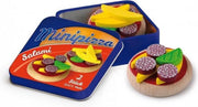 Erzi blikje met houten pizza