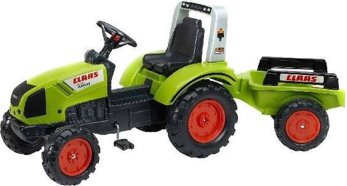 Falk Claas Arion 430 traptractor met aanhanger