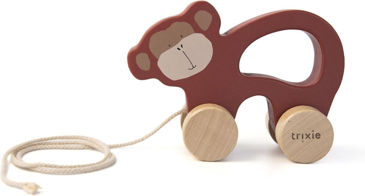 Trixie trekspeeltje | Mr. Monkey | Pull along toy | Trekauto | Speelgoed