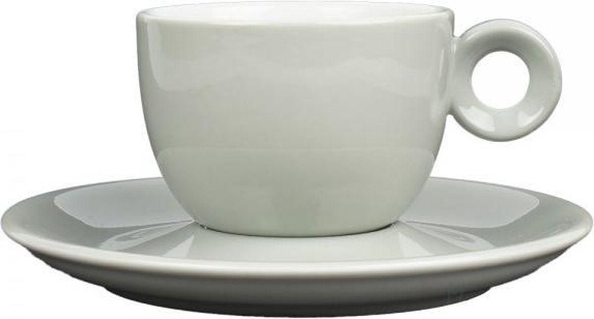Grijs koffiekopje met schotel - 150ml - Mosterdman