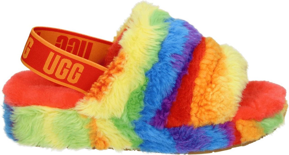UGG FLUFF YEAH SLIDE CALI COLLAGE - Volwassenen Dames pantoffels - Kleur: Diversen - Maat: 39