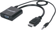 Manhattan 151559 HDMI / Jackplug / VGA Adapter [1x HDMI-stekker - 1x VGA-bus