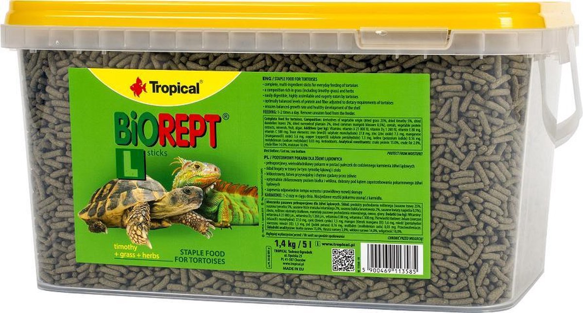 Tropical Biorept L | 5 Liter | Landschildpad voer