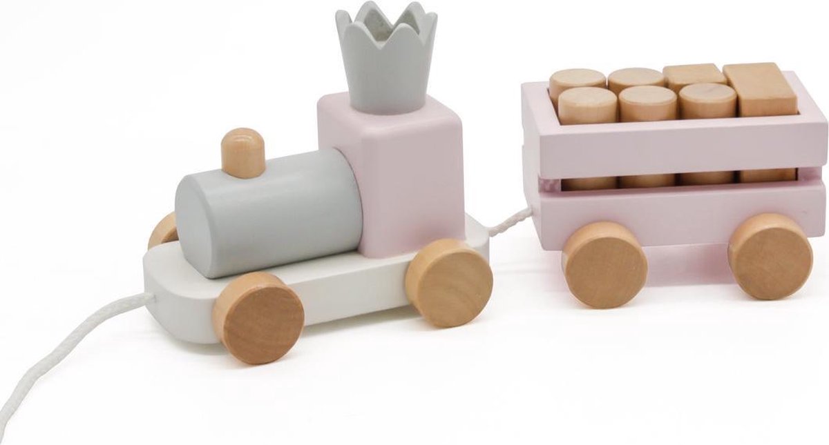 Valetti Houten Babyroze Trein