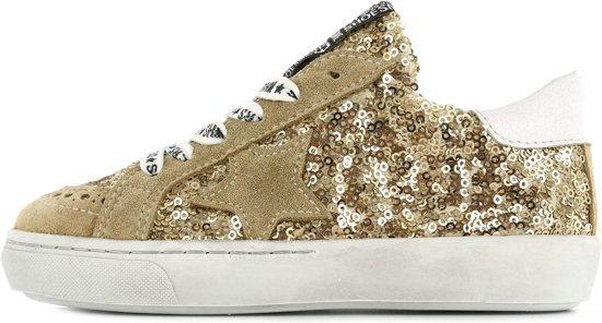 Shoesme Vulcanised Meisjes Sneakers - Bruin - Maat 34