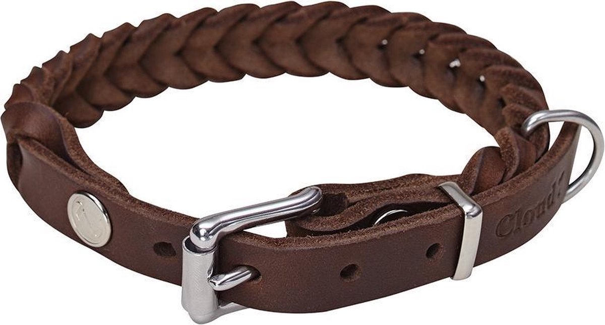 Lederen Halsband Central Park Bruin (XL)
