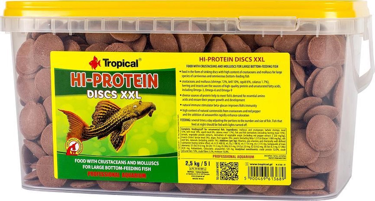 Tropical Hi-Protein Disc (5 Liter) - Aquarium Visvoer