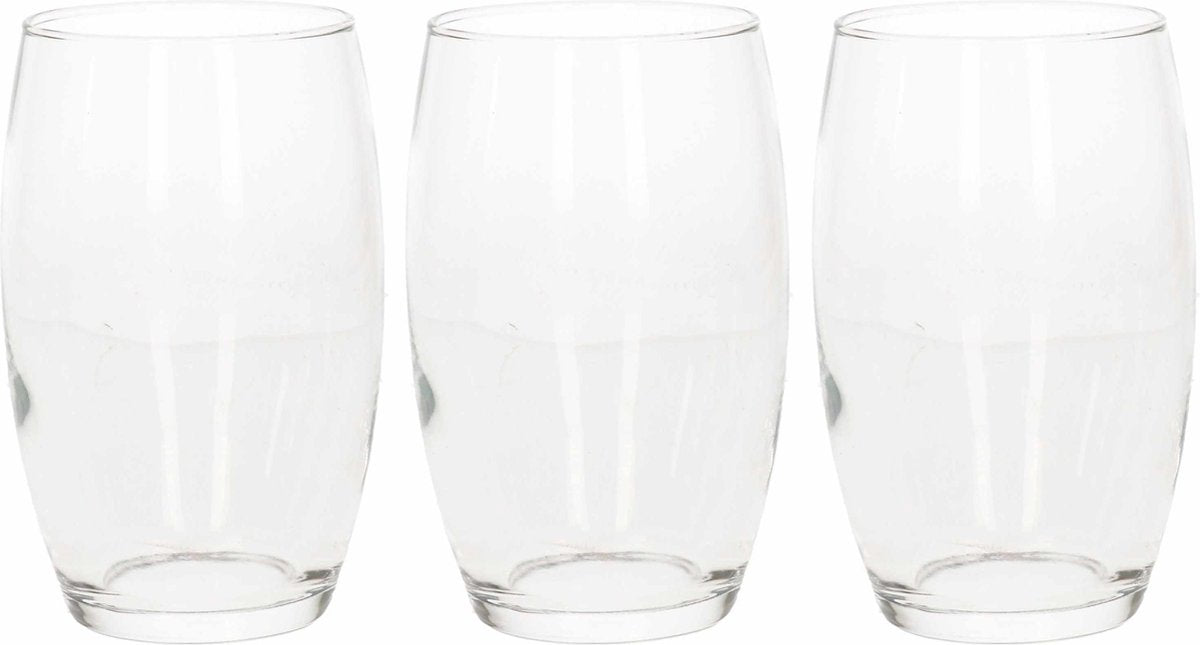 12x Stuks bolvormige tumbler waterglazen/drinkglazen transparant 360 ml - Glazen - Drinkglas/waterglas