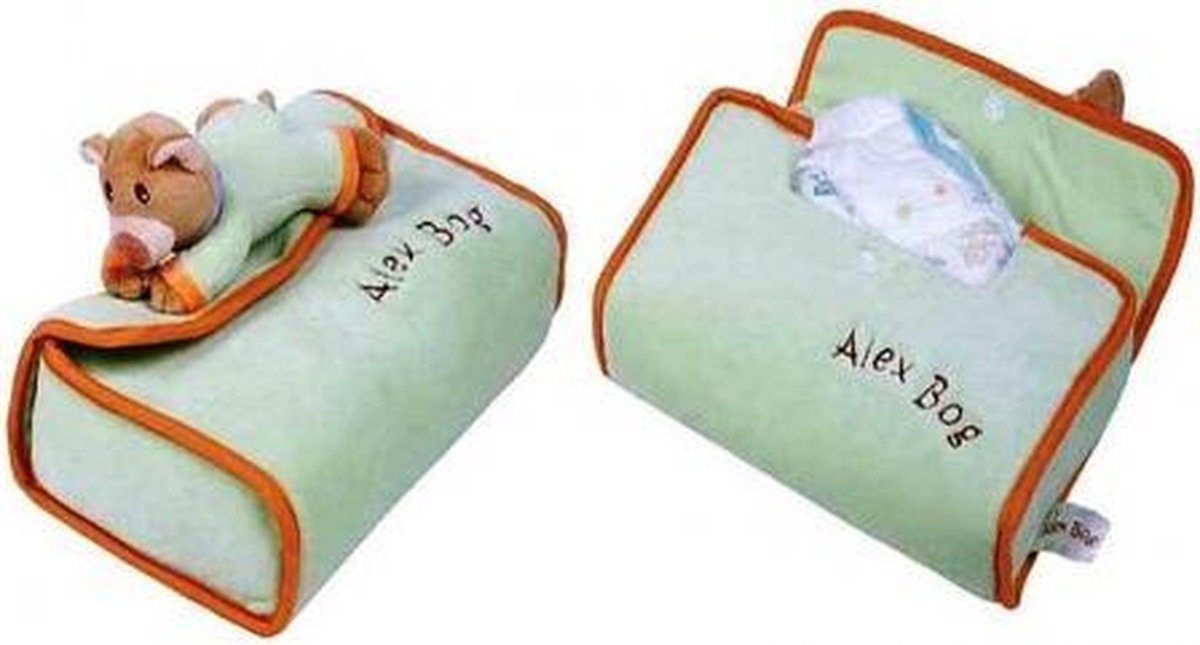 Baby Pluche Luiertas gekleurd 16x30x11cm