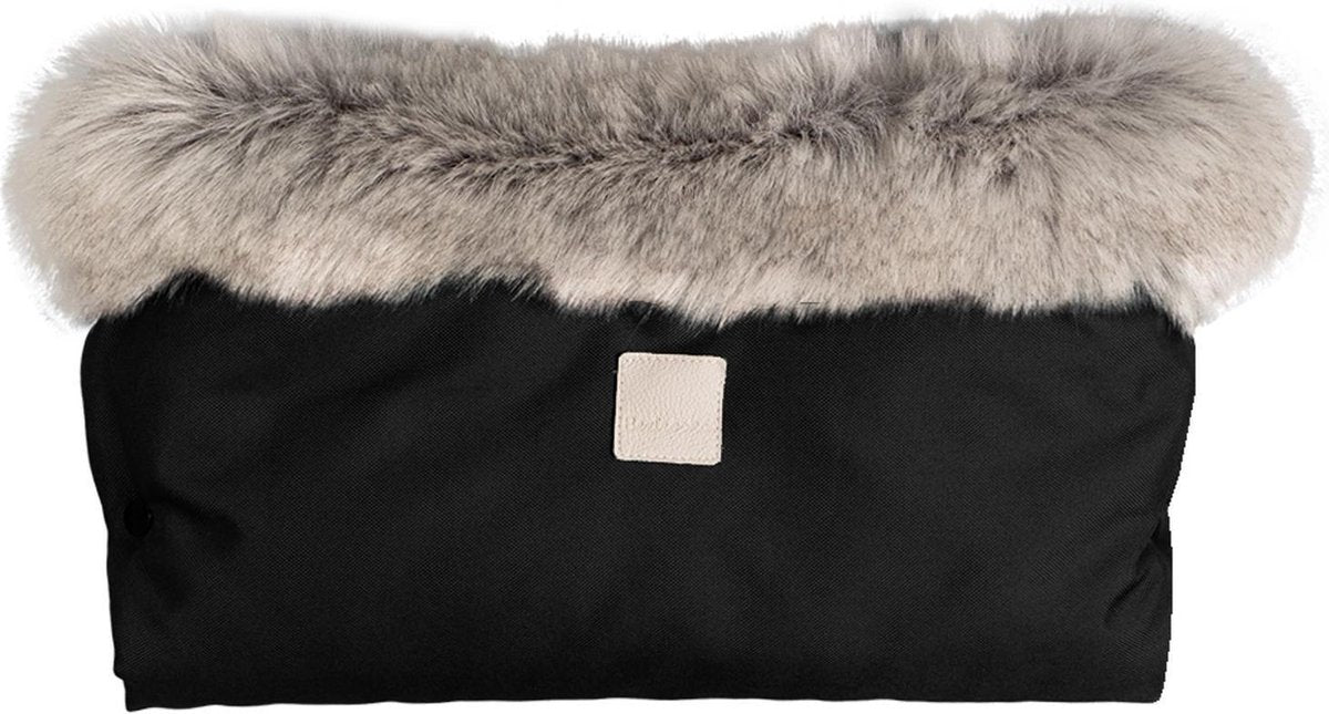 Handenwarmer - handmuff - met (imitatie) bont voor handgreep kinderwagen