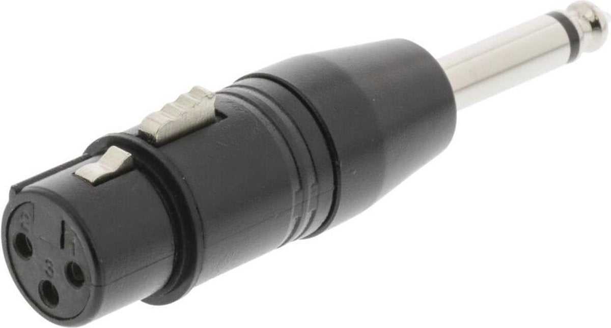 Sweex SWOP15940B Xlr-adapter Xlr 3-pins Female - 6.35 Mm Male Zwart