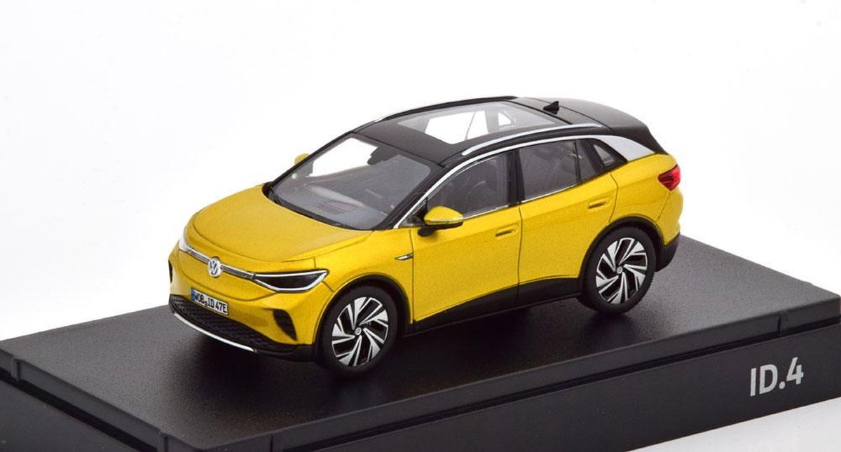 Volkswagen ID.4 2021 Geel Metallic / Zwart 1-43 Norev